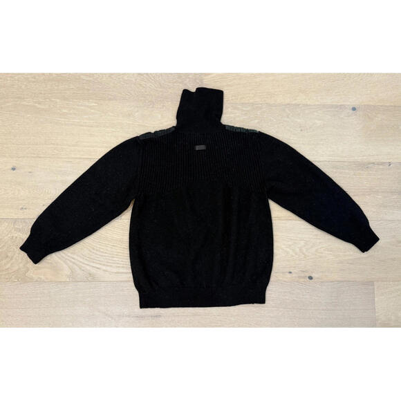 Versace Jeans Couture Black Merino Wool Turtleneck Sweater Mens Small - Picture 2 of 8
